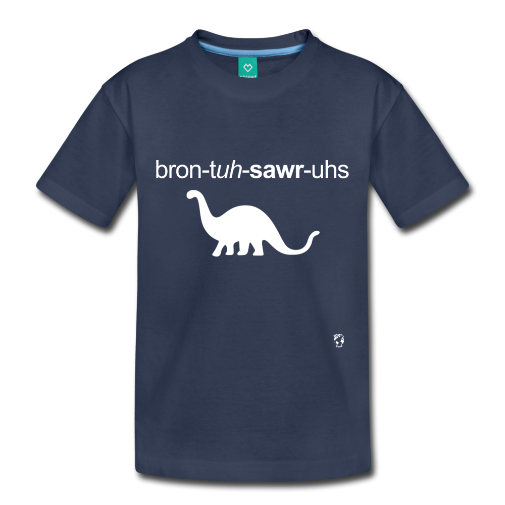 Brontosaurus Toddler Premium T-Shirt - navy
