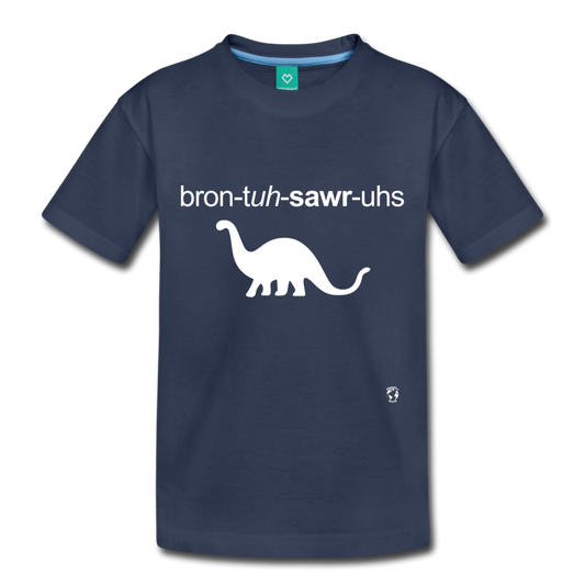 Brontosaurus Toddler Premium T-Shirt - navy