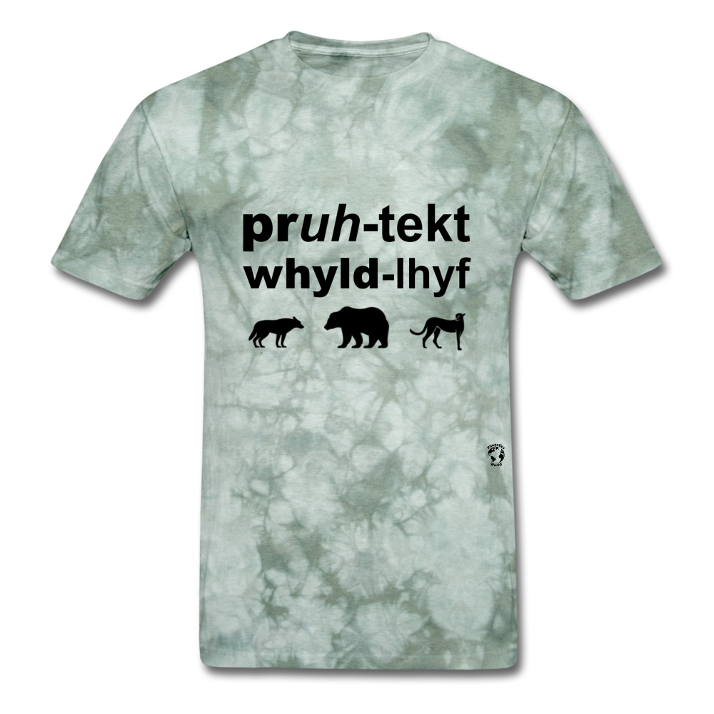 Protect Wildlife T-Shirt - military green tie dye