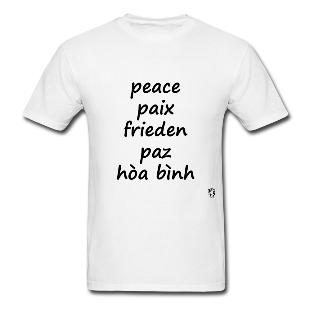 Peace in Five Languages - white