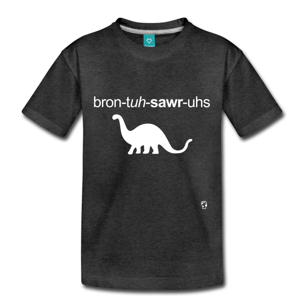 Brontosaurus Toddler Premium T-Shirt - charcoal gray