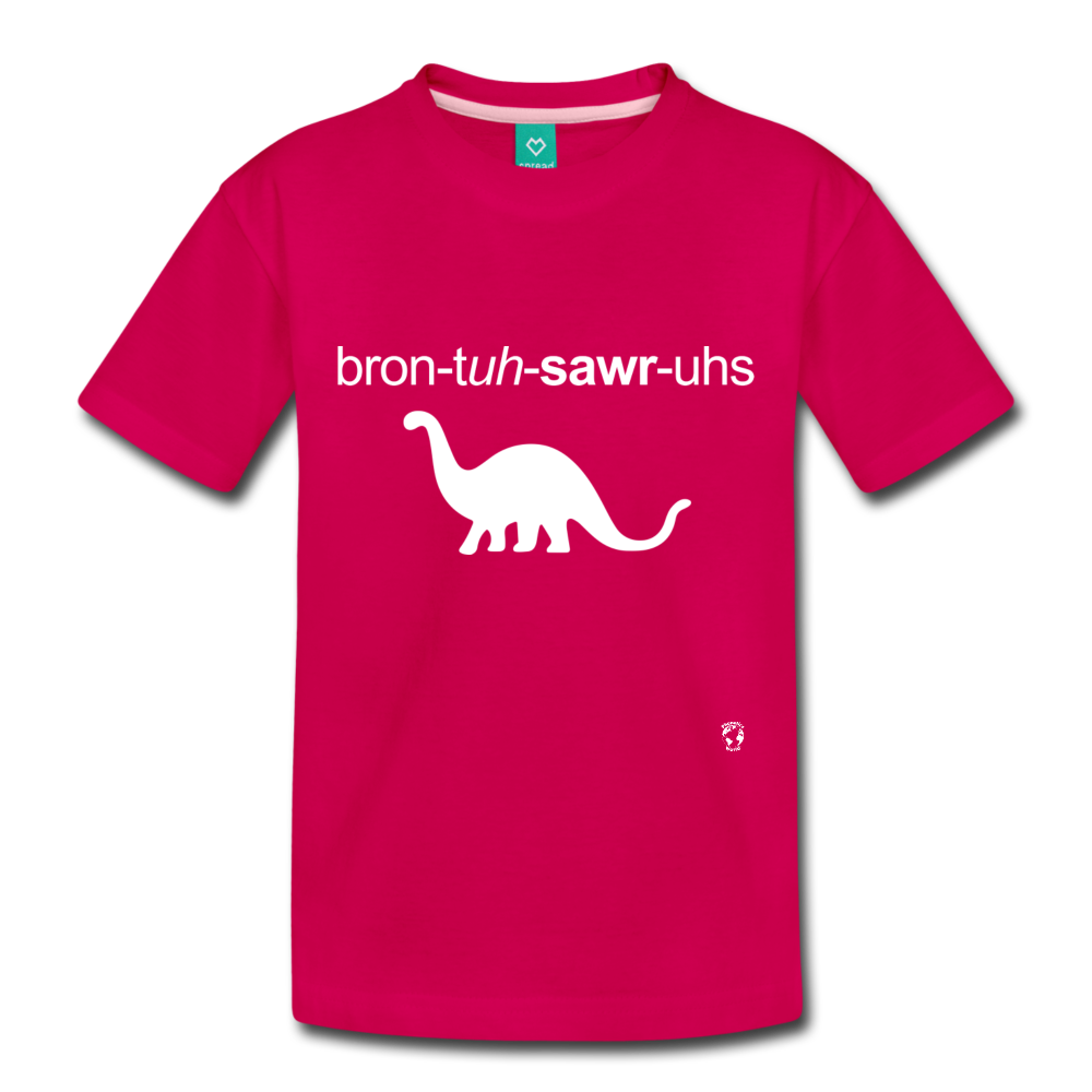 Brontosaurus Toddler Premium T-Shirt - dark pink