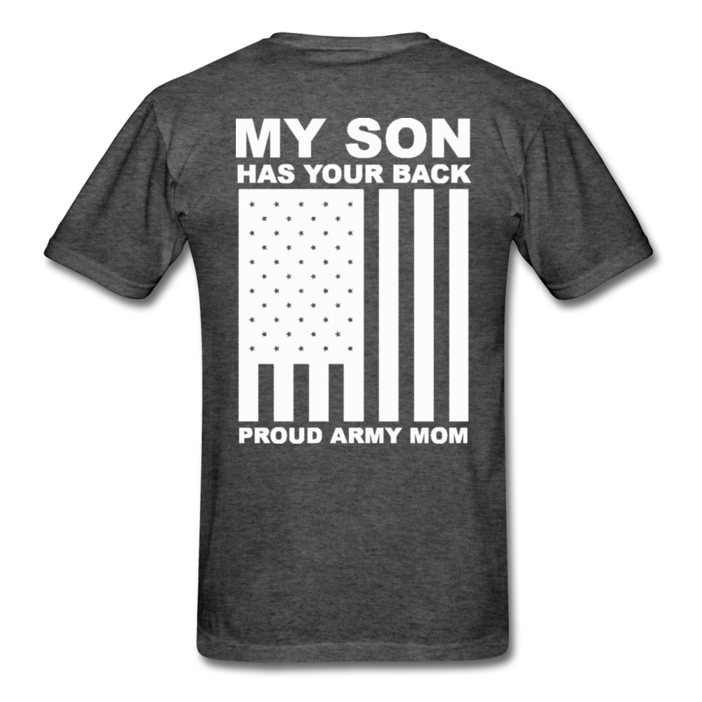 Proud Army Mom T-Shirt - heather black