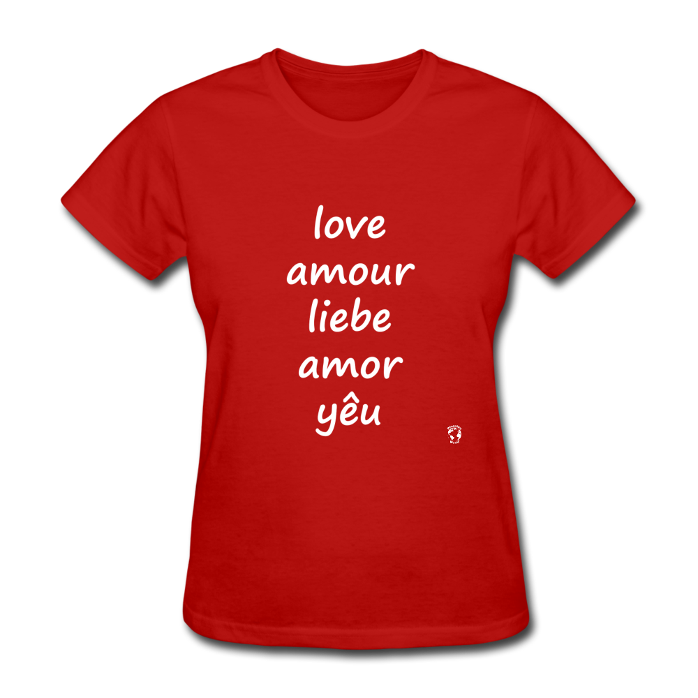 Love in Five Languages T-Shirt - red