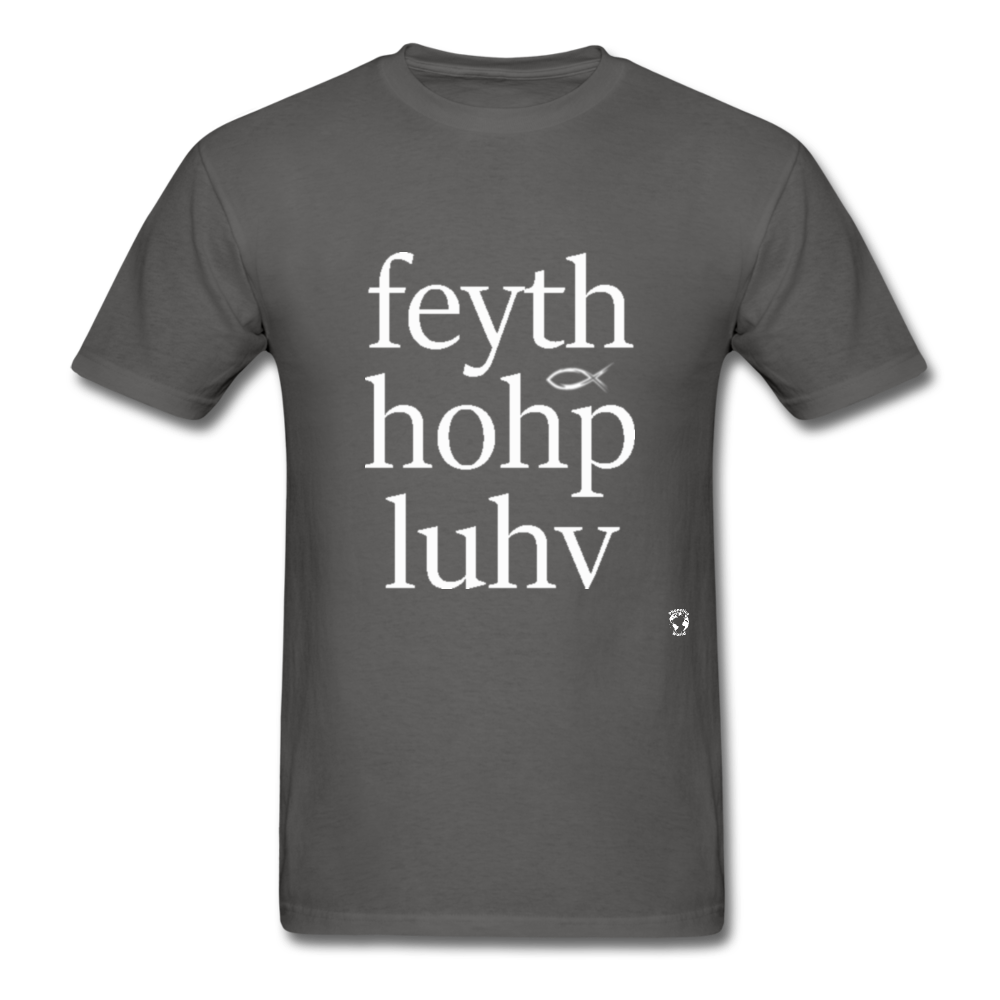 Faith, Hope and Love T-Shirt - charcoal