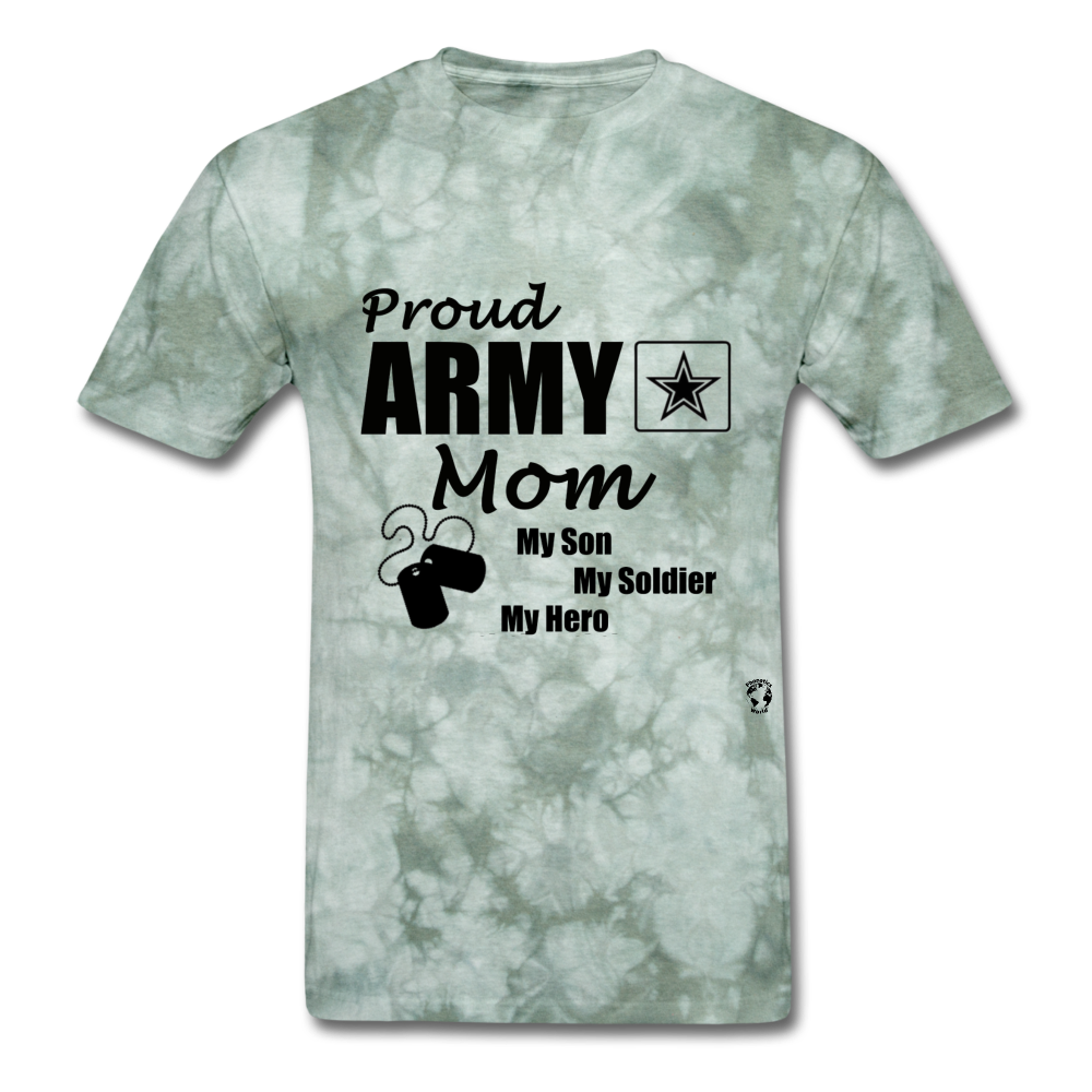 Proud Army Mom T-Shirt - military green tie dye