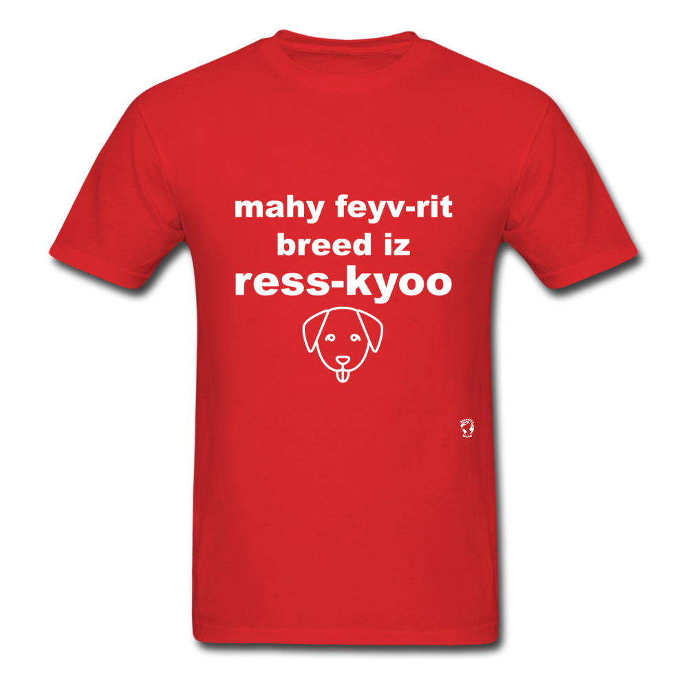 My Favorite Breed is Rescue T-Shirt - red