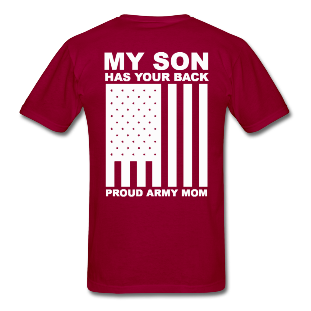 Proud Army Mom T-Shirt - dark red