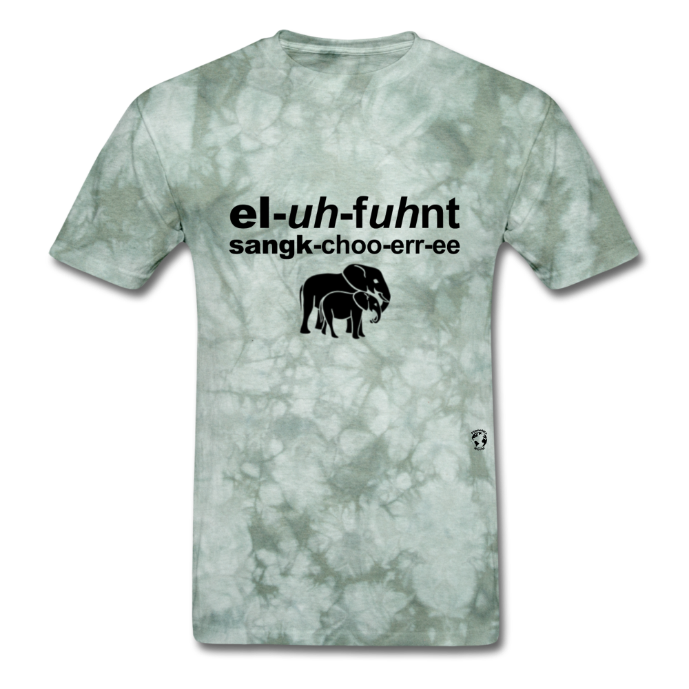 Elephant Sanctuary T-Shirt - military green tie dye