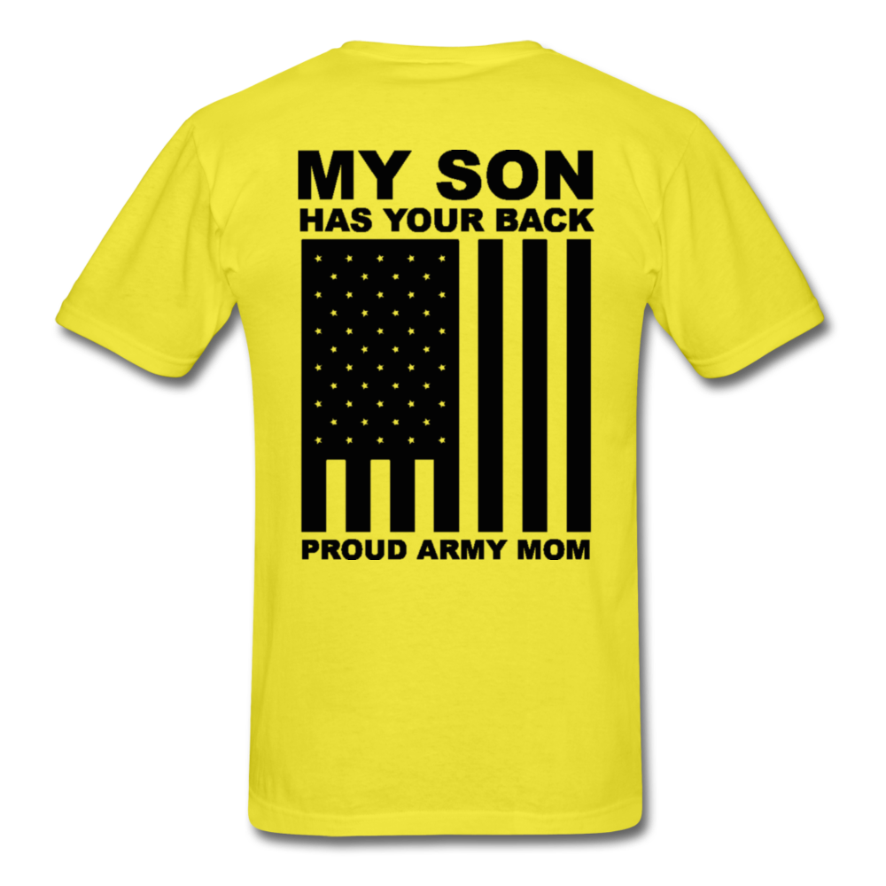 Proud Army Mom T-Shirt - yellow