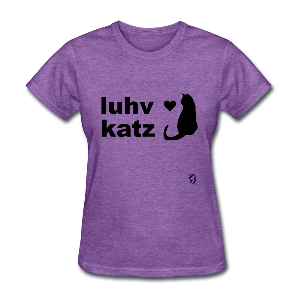 Love Cats T-Shirt - purple heather