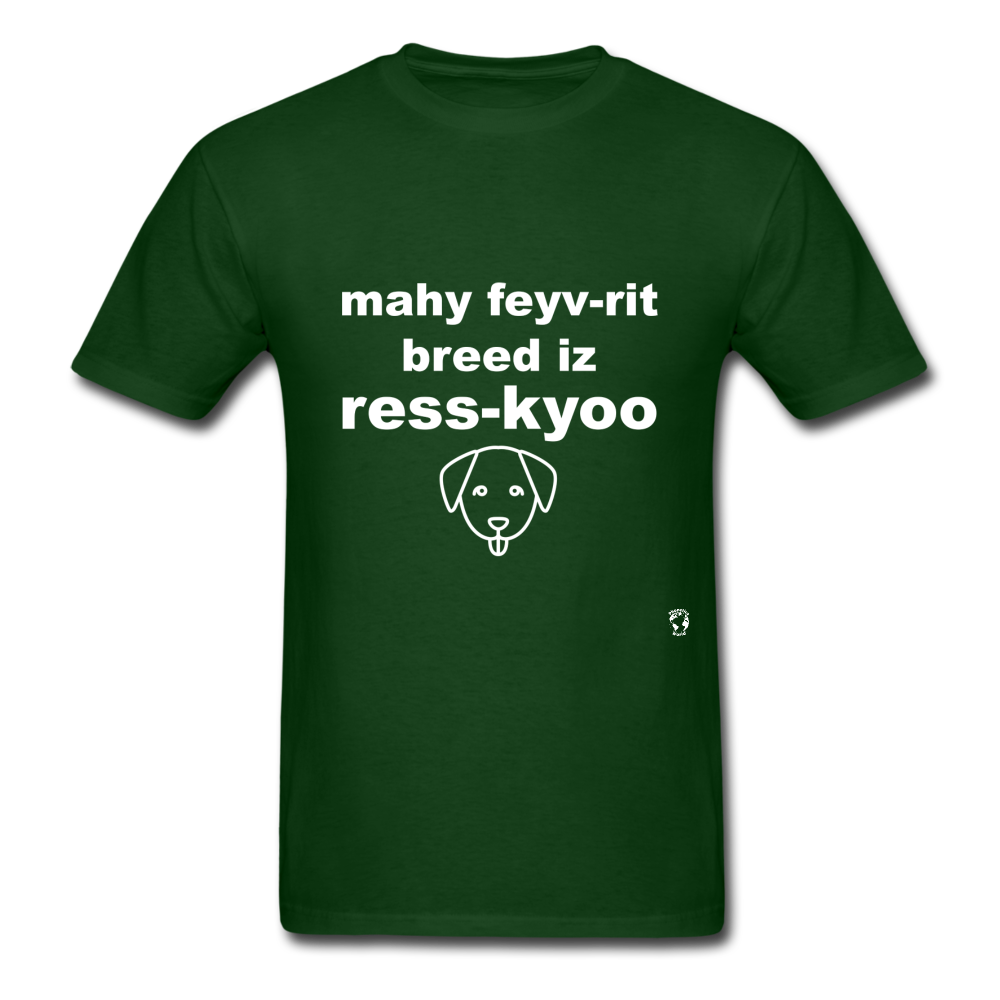 My Favorite Breed is Rescue T-Shirt - forest green