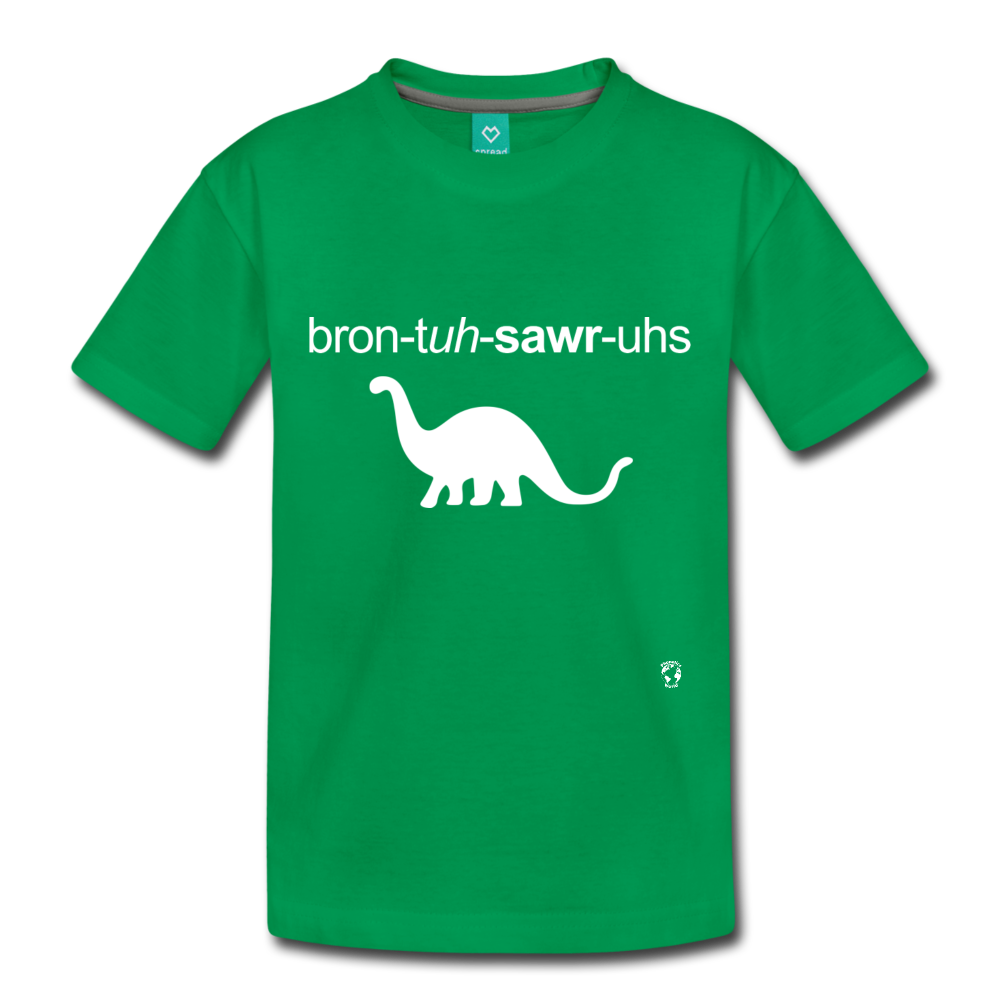 Brontosaurus Toddler Premium T-Shirt - kelly green