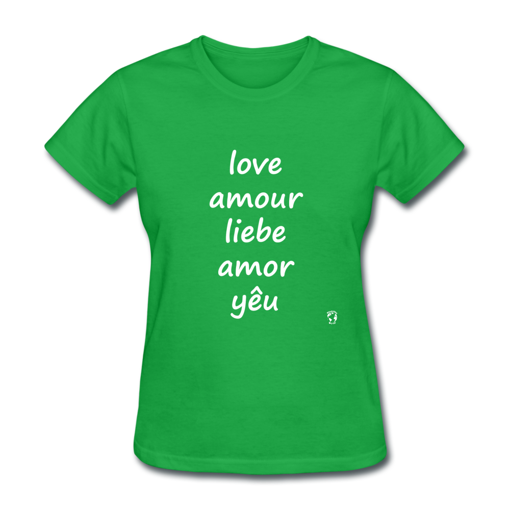 Love in Five Languages T-Shirt - bright green