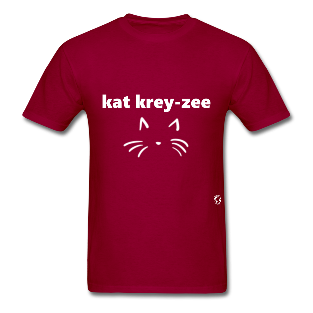 Cat Crazy T-Shirt - dark red