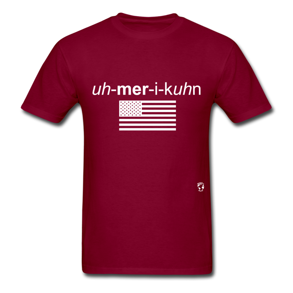 American T-Shirt - burgundy