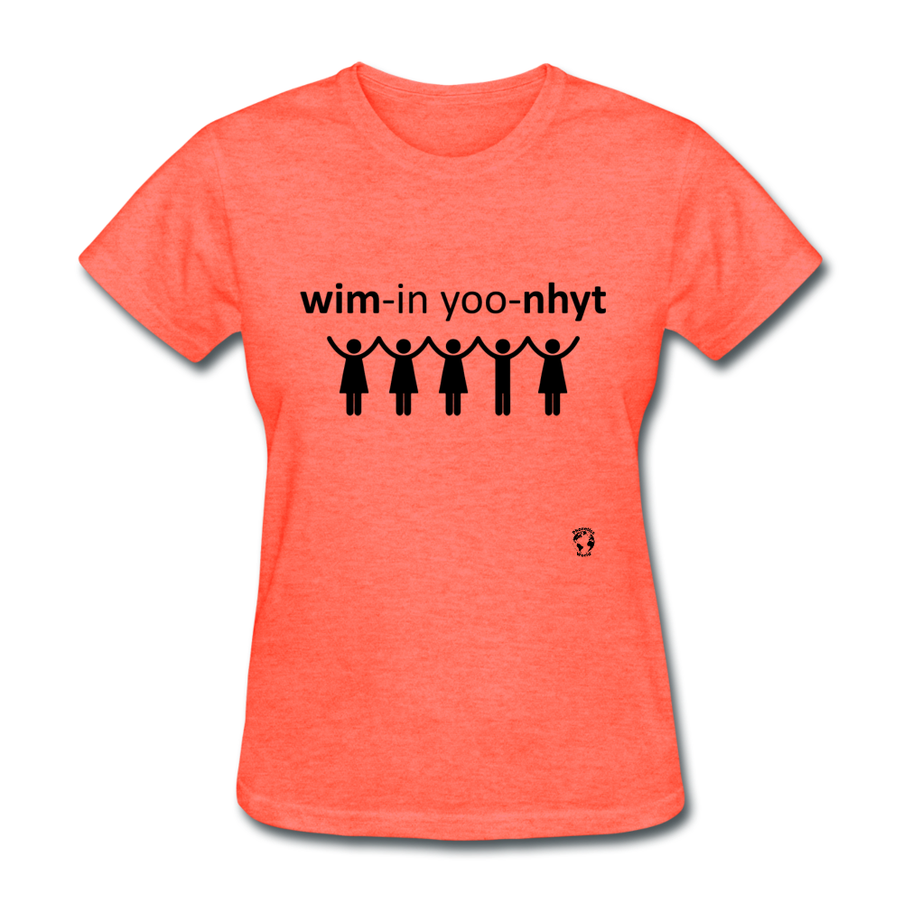Women Unite T-Shirt - heather coral