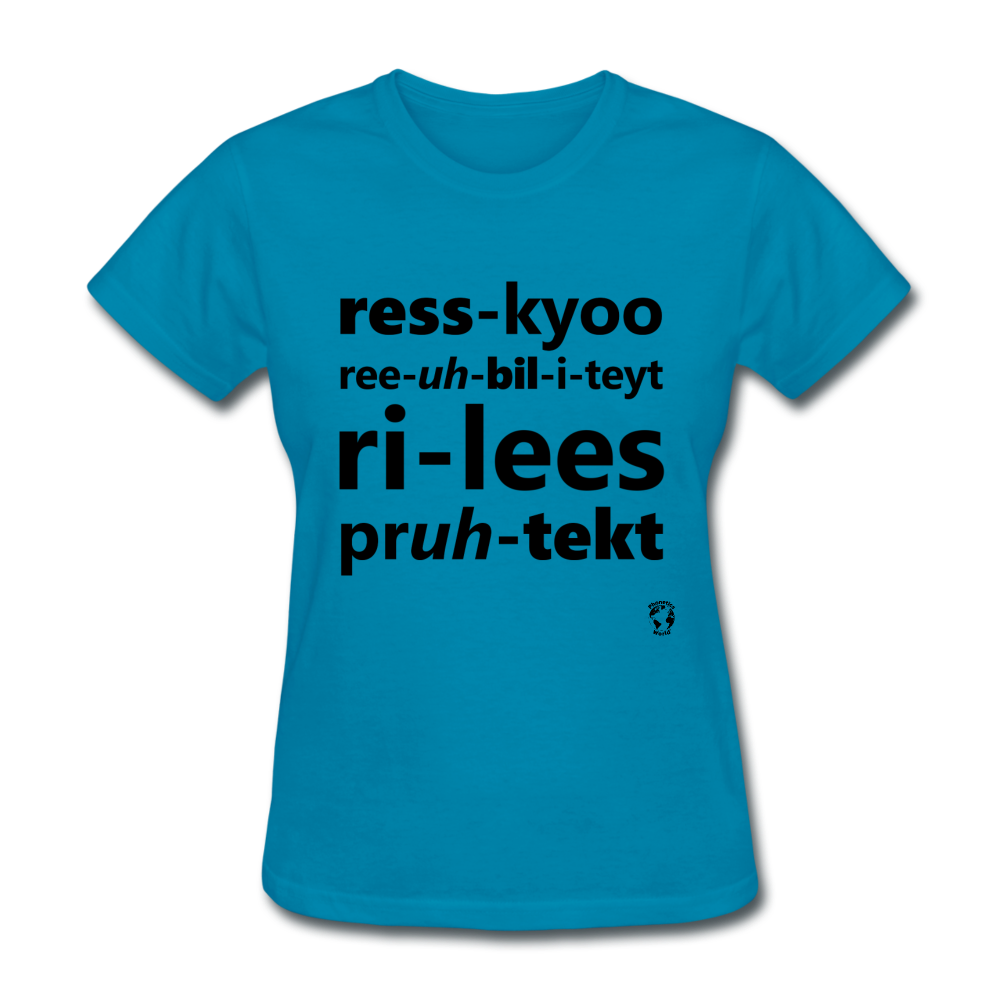 Rescue Rehabilitate Release Protect T-Shirt - turquoise