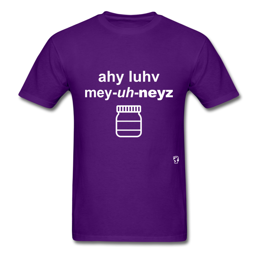 I Love Mayonnaise T-Shirt - purple