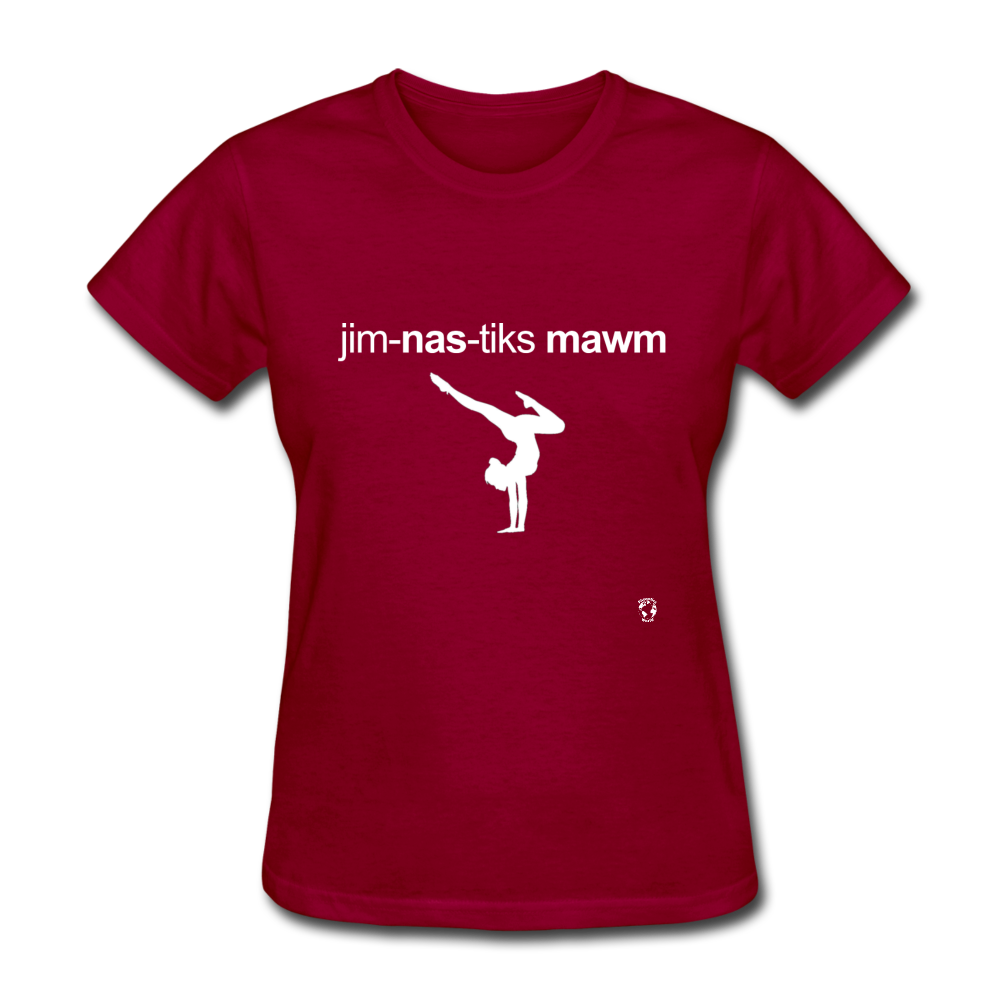 Gymnastic's Mom T-Shirt - dark red