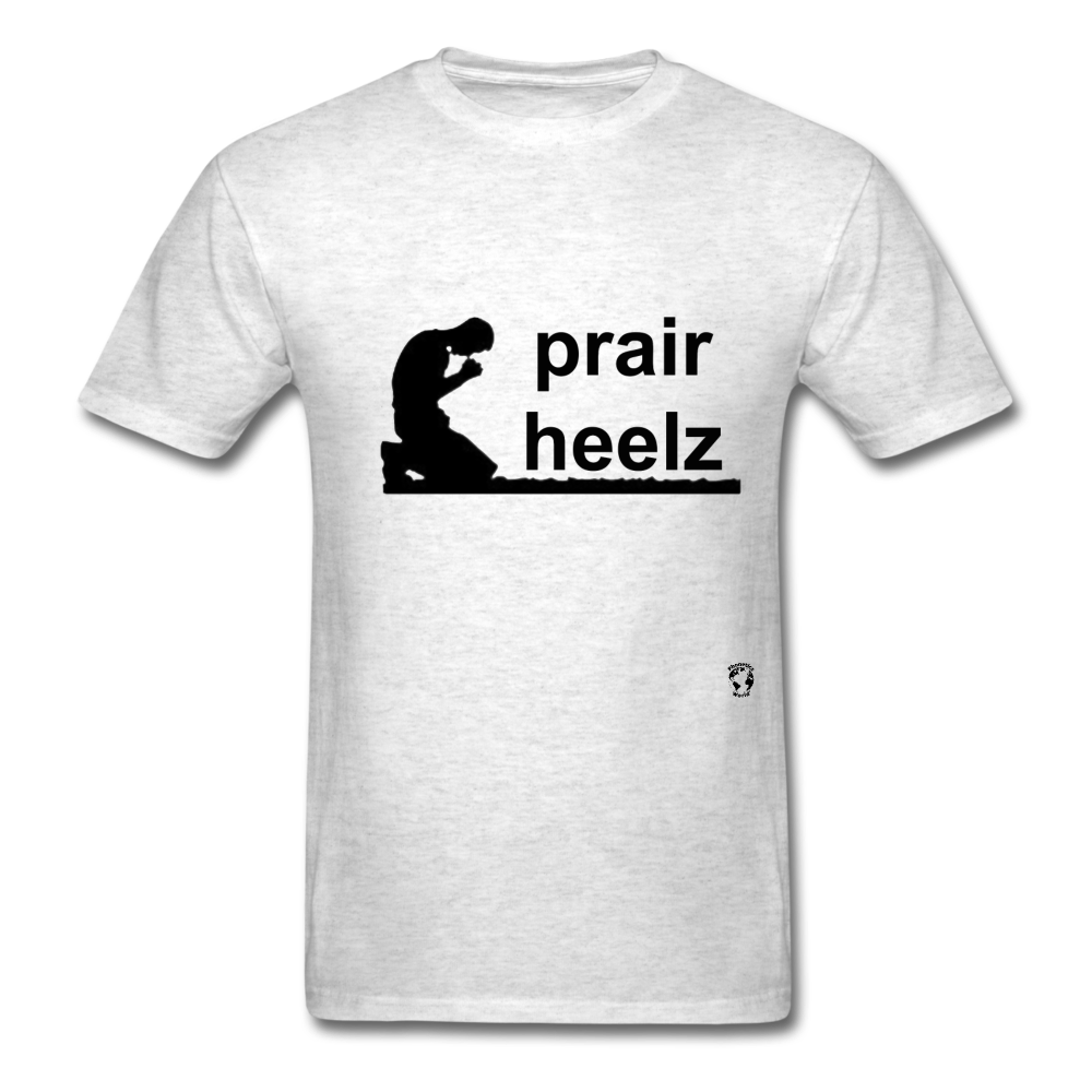 Prayer Heals T-Shirt - light heather grey