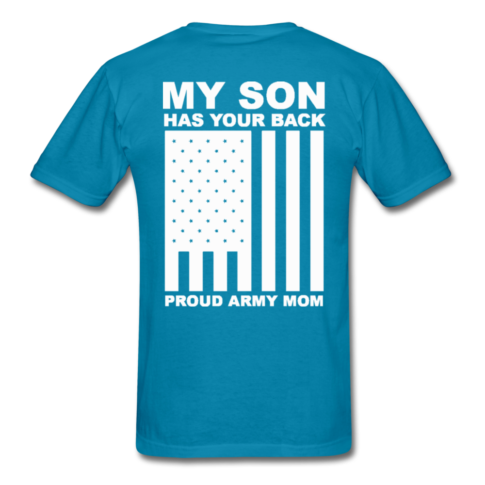 Proud Army Mom T-Shirt - turquoise