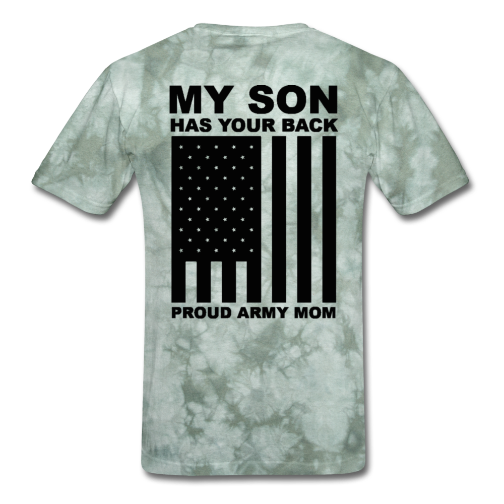 Proud Army Mom T-Shirt - military green tie dye