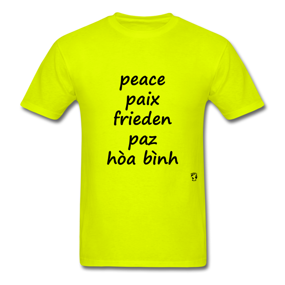 Peace in Five Languages - safety green