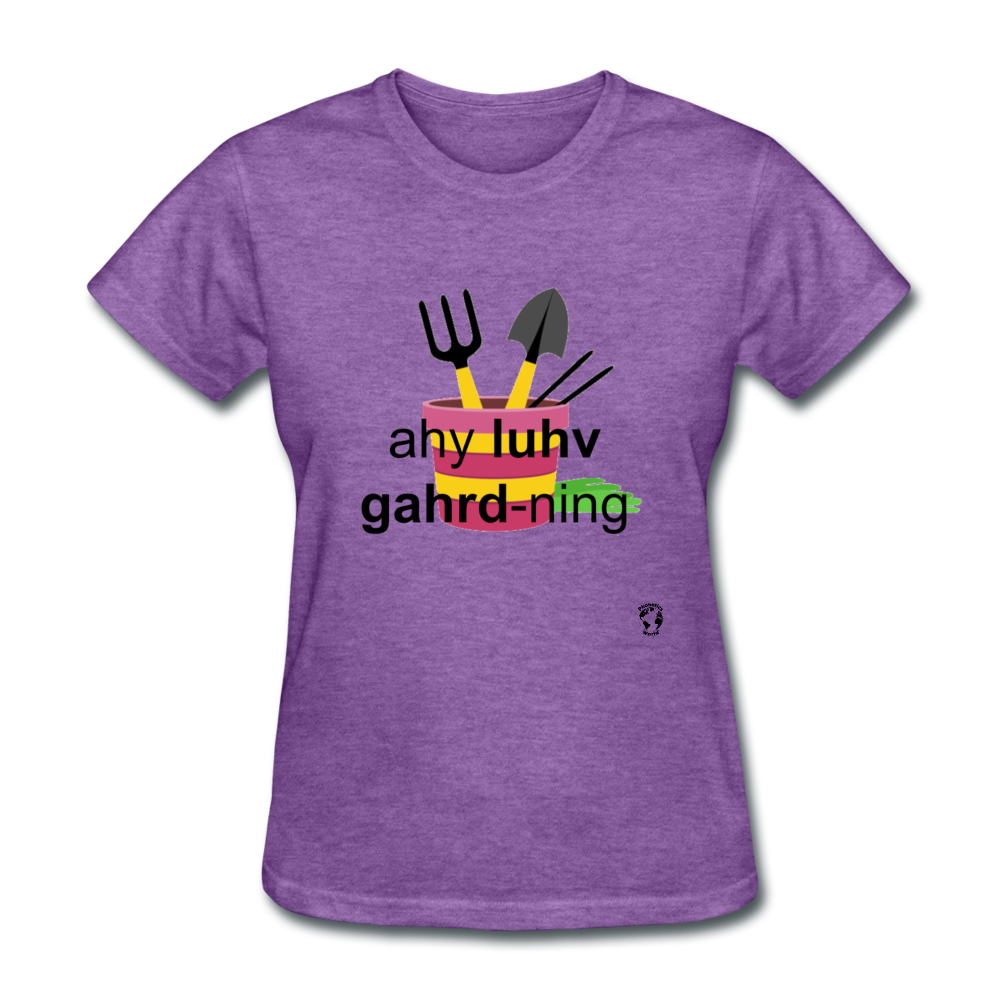 I Love Gardening T-Shirt - purple heather