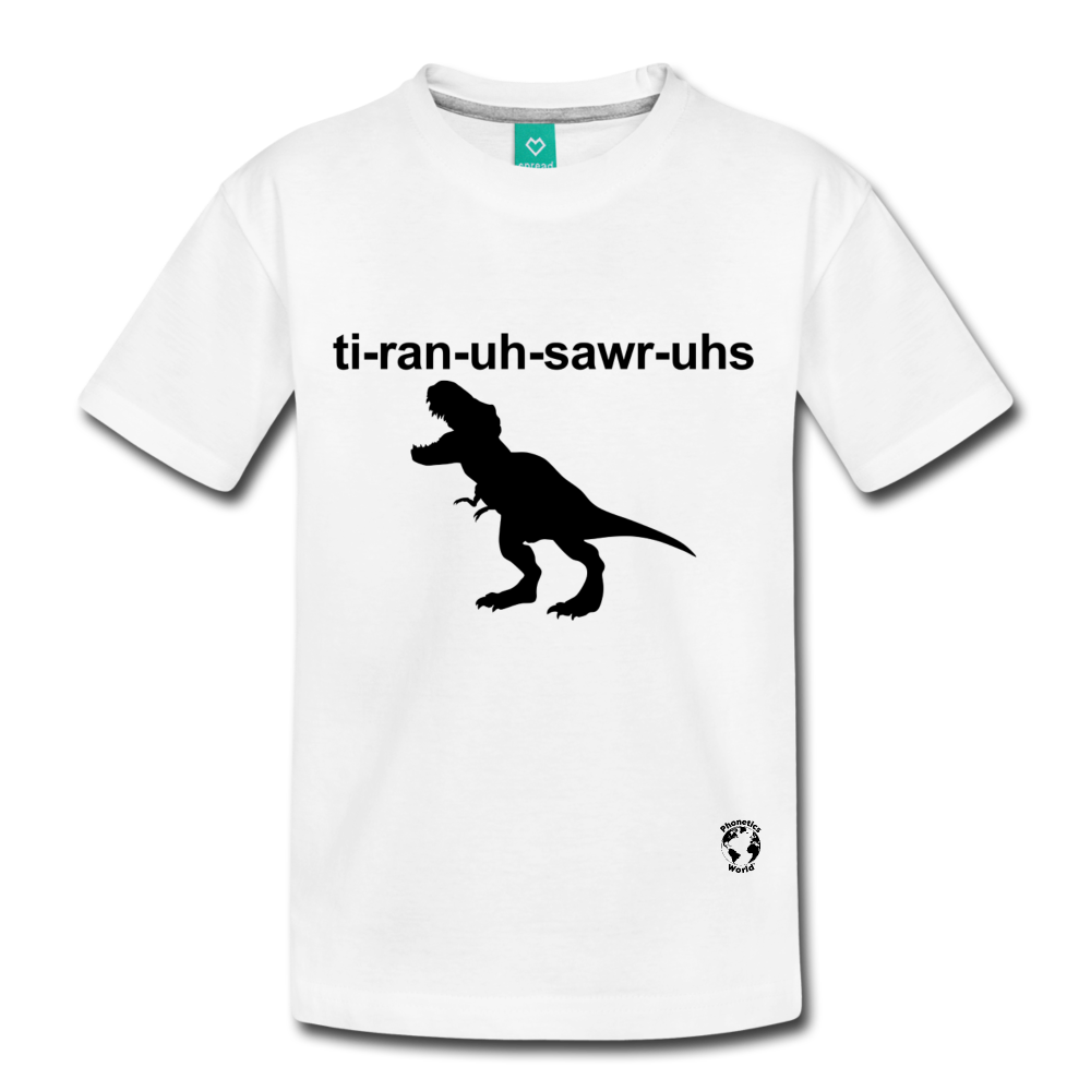 Tyrannosaurus Rex Kids' Premium T-Shirt - white
