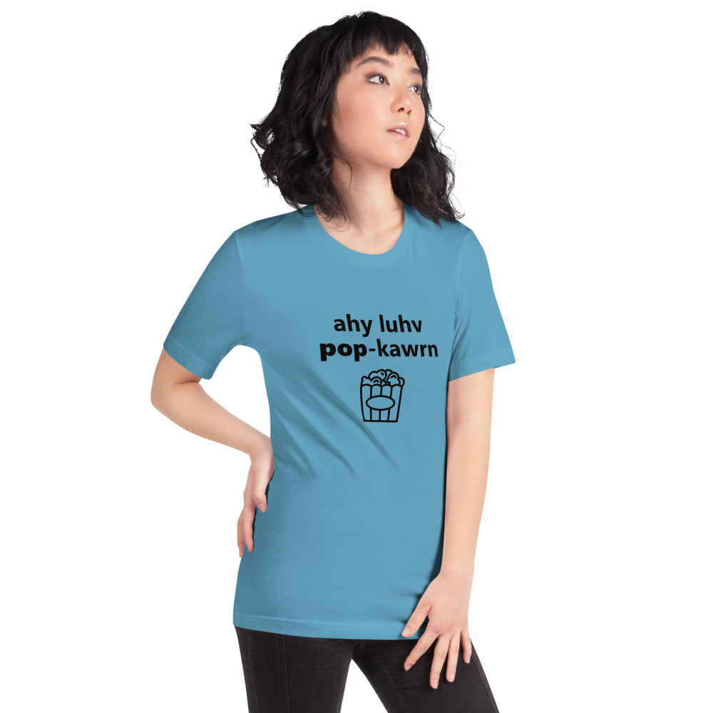 I Love Popcorn Phonetically Short-Sleeve Unisex T-Shirt